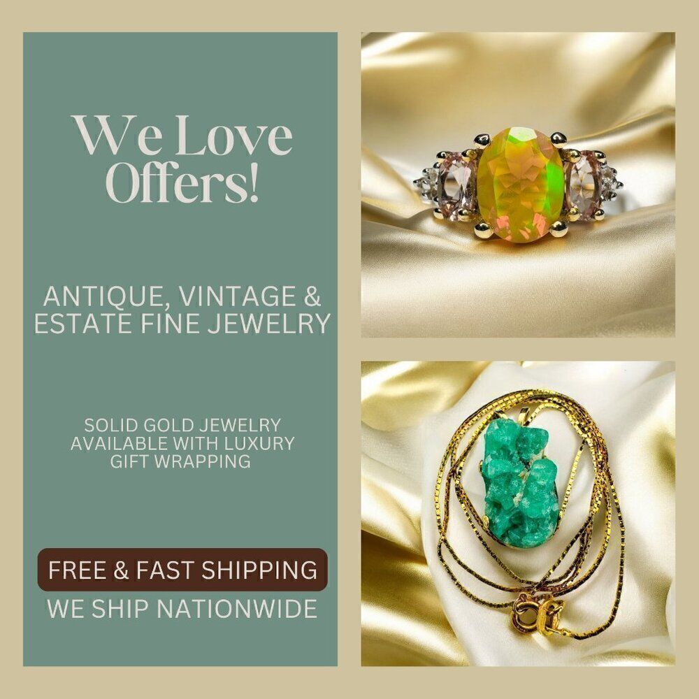 Vintage Estate & Antique Fine Jewelry Sale! Solid Gold 10k 14k 18k Fast Shipping
